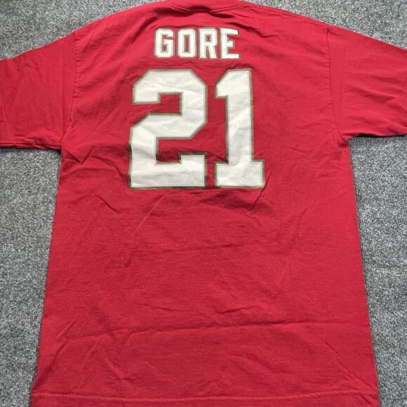 San Francisco 49ers Shirt Mens Large Red Frank Gore NFL Football Team Apparel Lg - Picture 12 of 16